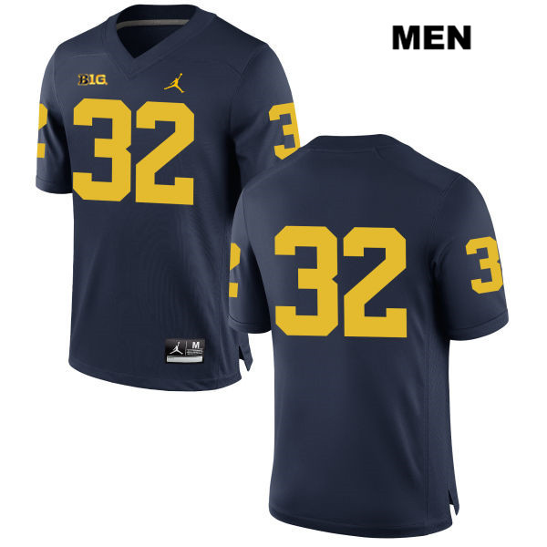 Men's NCAA Michigan Wolverines Berkley Edwards #32 No Name Navy Jordan Brand Authentic Stitched Football College Jersey BC25R73JV